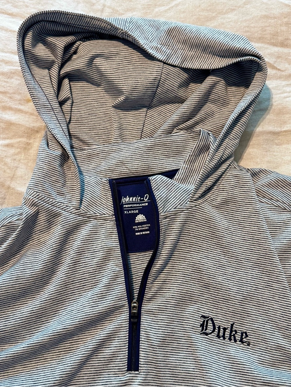 Duke Blue Devils Johnnie-O Hybrid Golf Quarter Zip Hoodie